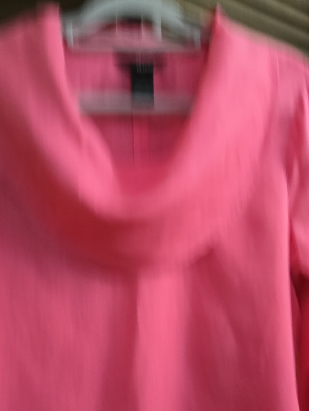 Ali Miles Linen Cowl Neck Tunic Top - Bright Pink - Picture 4 of 6